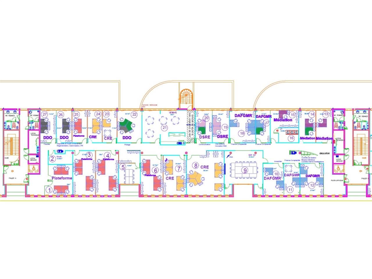 Location bureaux 1045 m² divisibles à partir de 300 m²