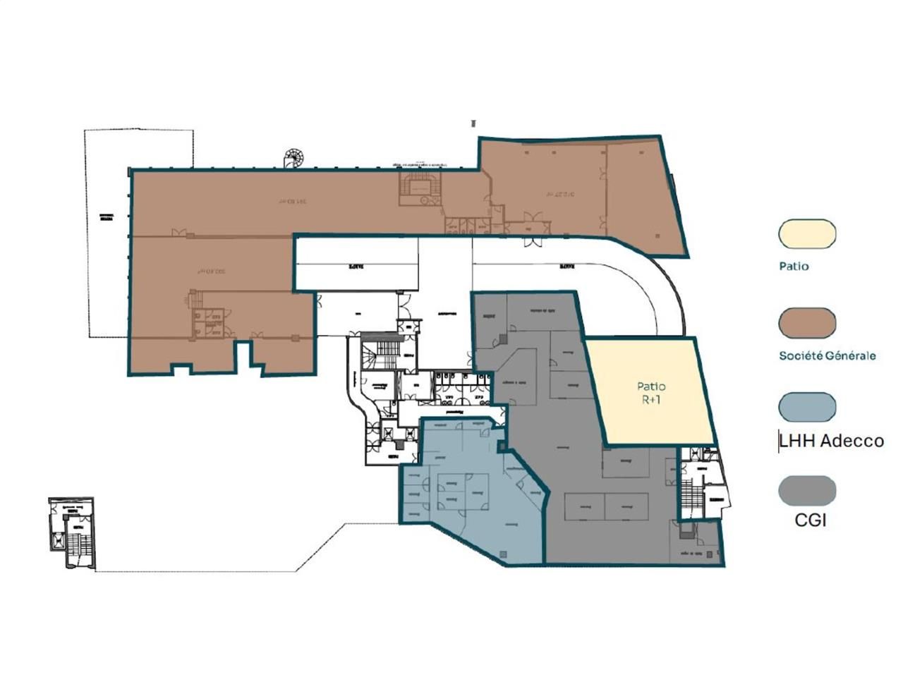 Location bureaux 1074 m² divisibles à partir de 340 m²