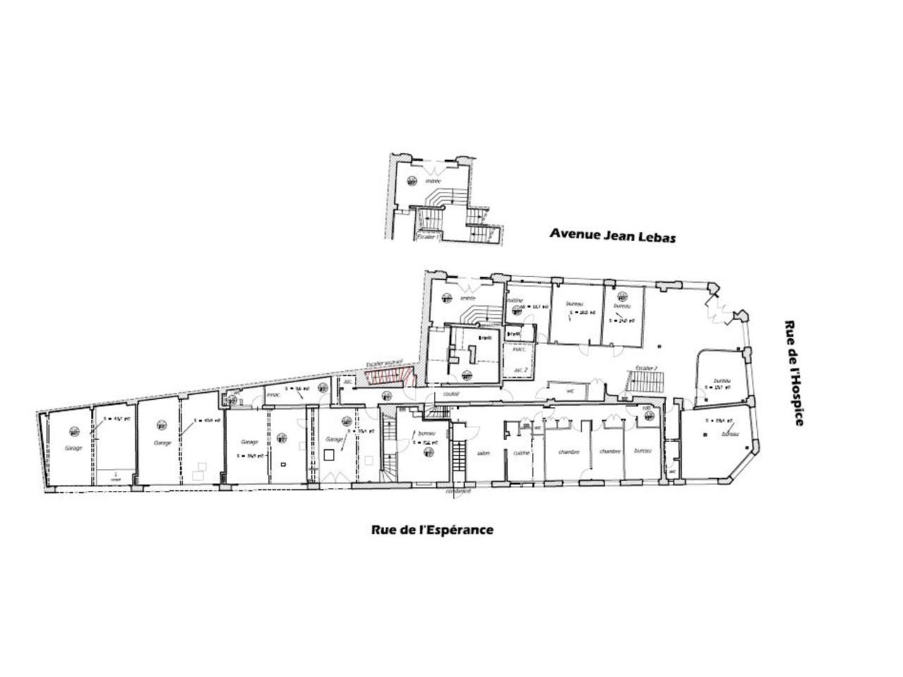 Vente bureaux 1530 m² non divisibles