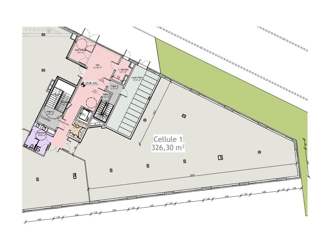 Vente bureaux 2135 m² divisibles à partir de 165 m²