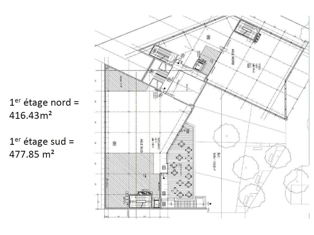Location bureaux 1301 m² divisibles à partir de 406 m²
