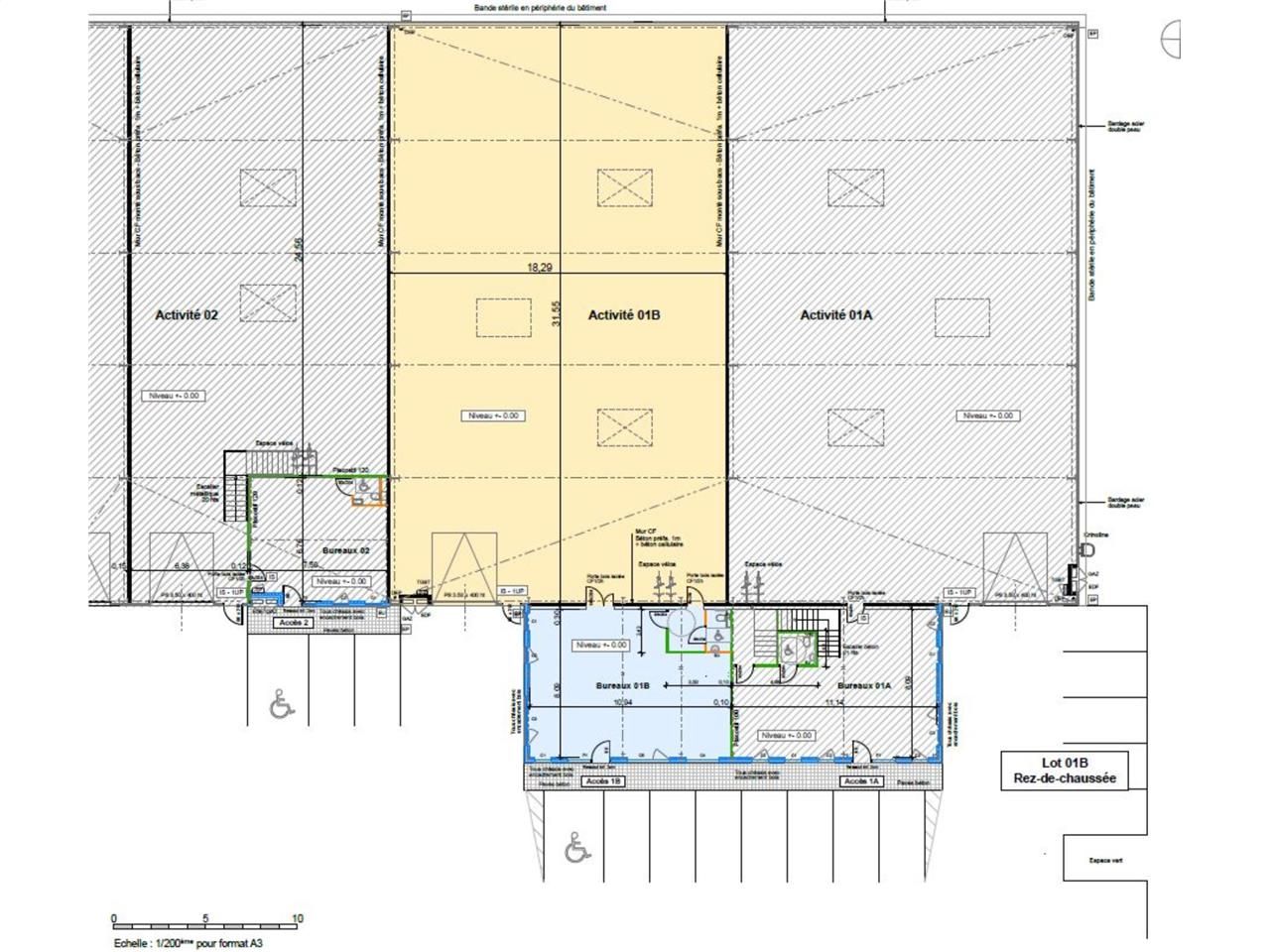 Vente entrepots 2042 m² non divisibles
