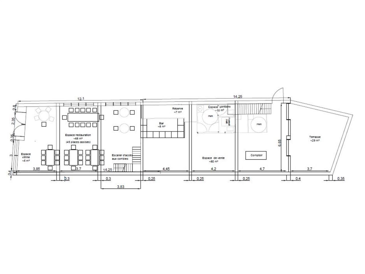 Vente bureaux 190 m² non divisibles