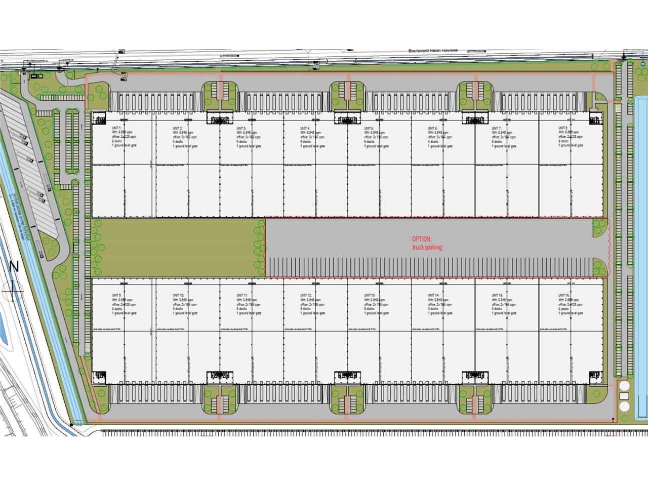 Location entrepots 40976 m² divisibles à partir de 5848 m²
