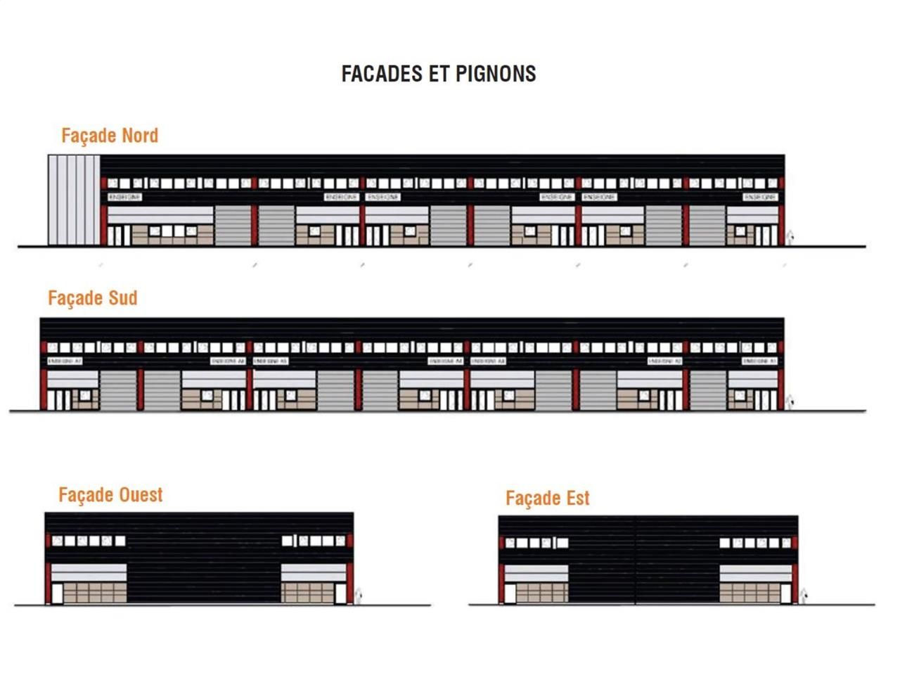 Vente entrepots 1205 m² divisibles à partir de 221 m²