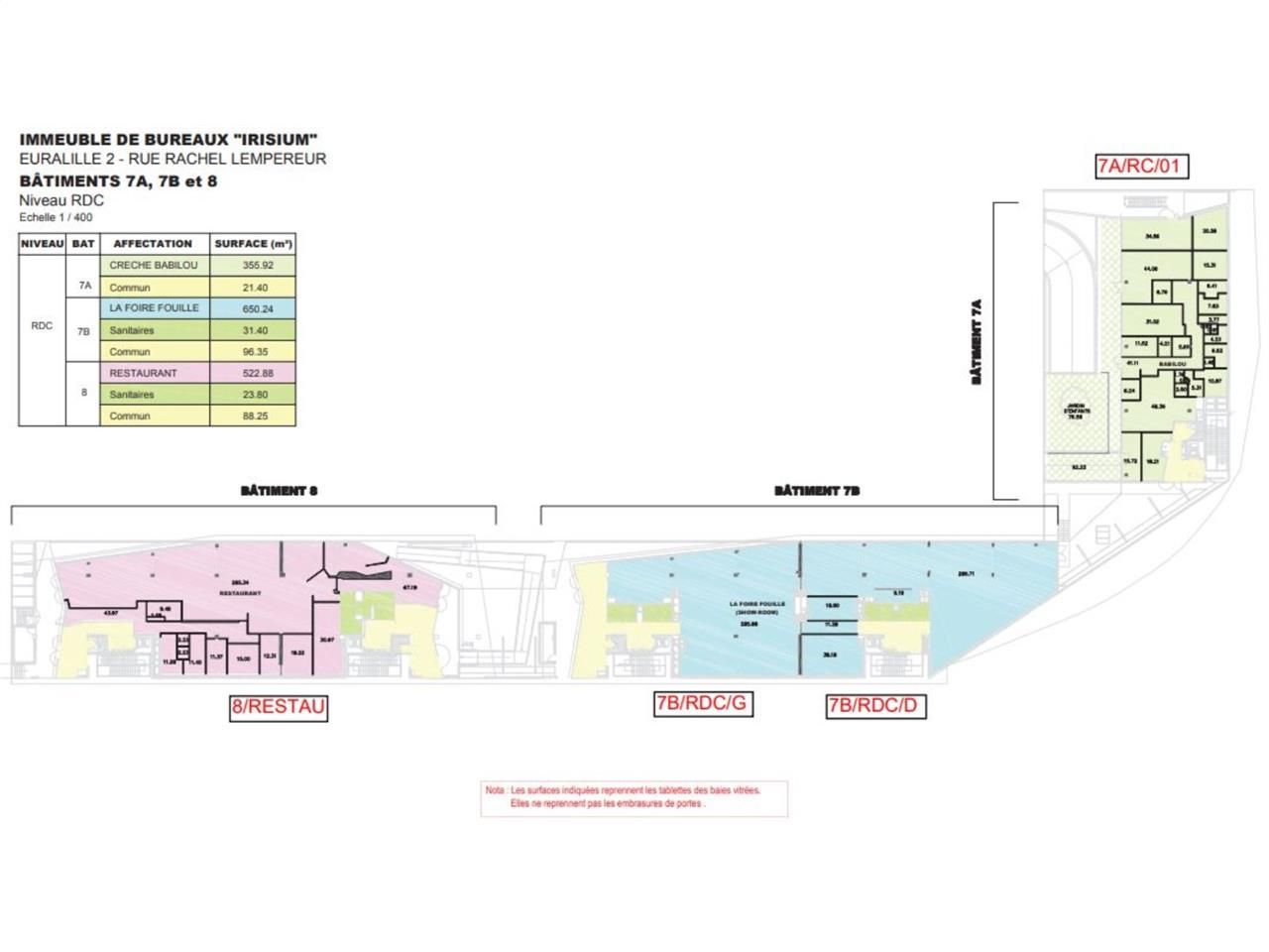 Vente bureaux 4536 m² divisibles à partir de 579 m²