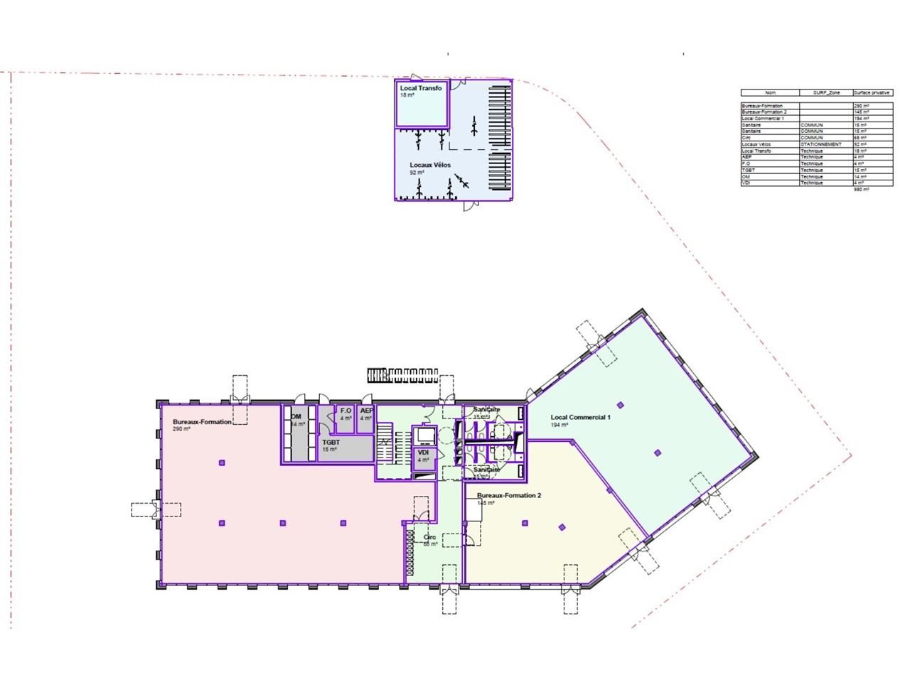 Vente bureaux 5539 m² divisibles à partir de 137 m²