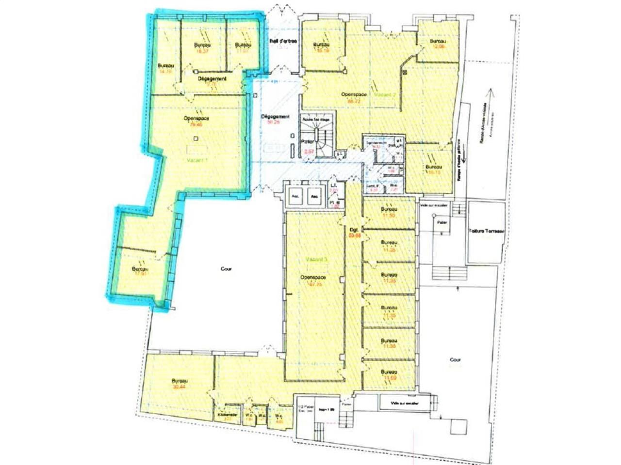 Location bureaux 680 m² divisibles à partir de 87 m²