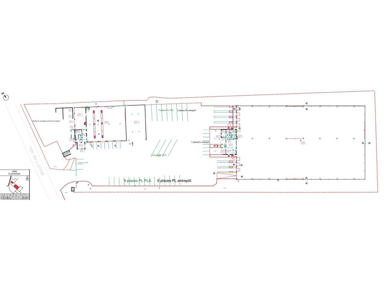Location entrepots 4896 m² non divisibles