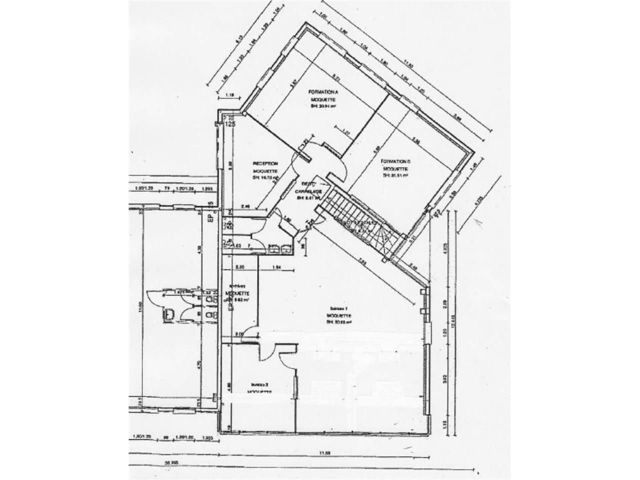Vente bureaux 422 m² non divisibles