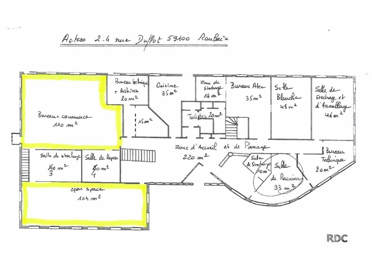 Vente bureaux 1400 m² divisibles à partir de 200 m²