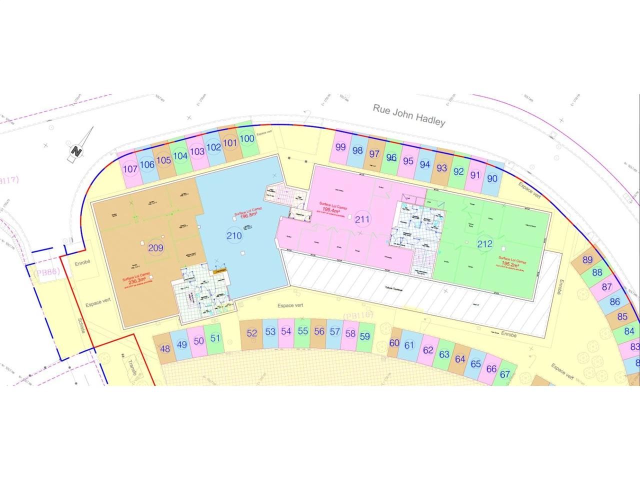 Location bureaux 204 m² non divisibles