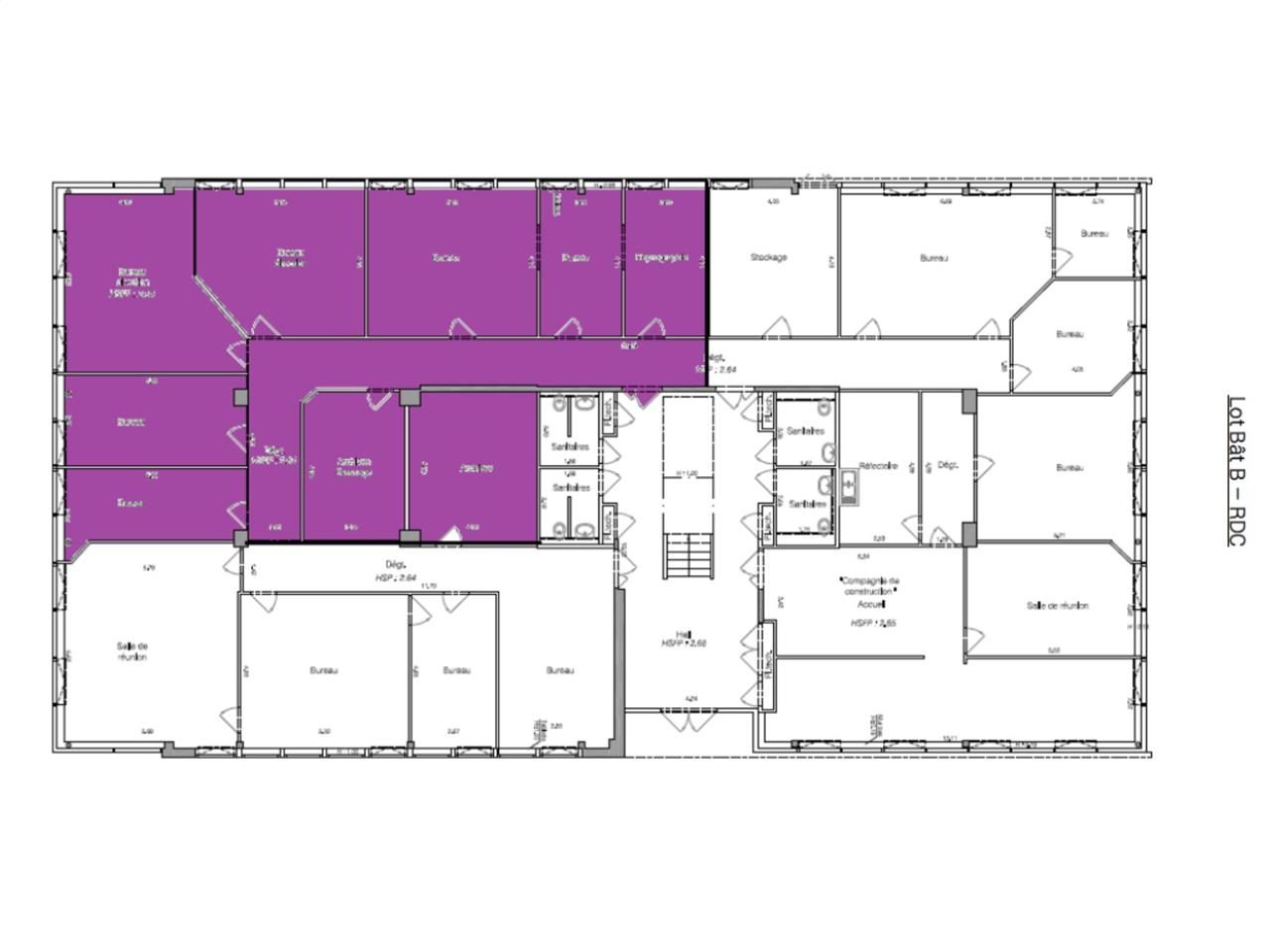 Location bureaux 495 m² divisibles à partir de 239 m²
