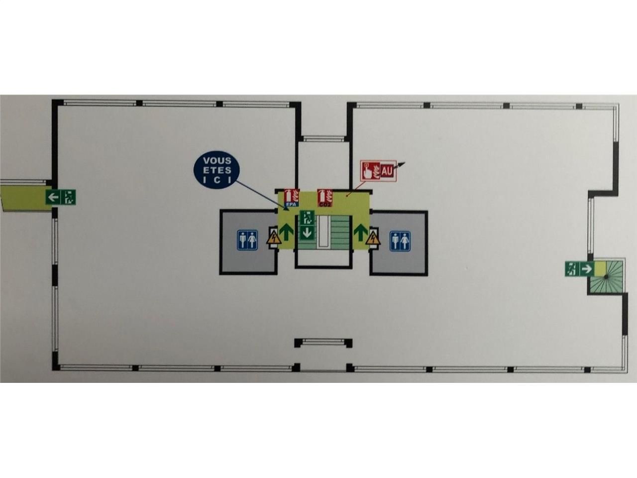 Location bureaux 180 m² non divisibles