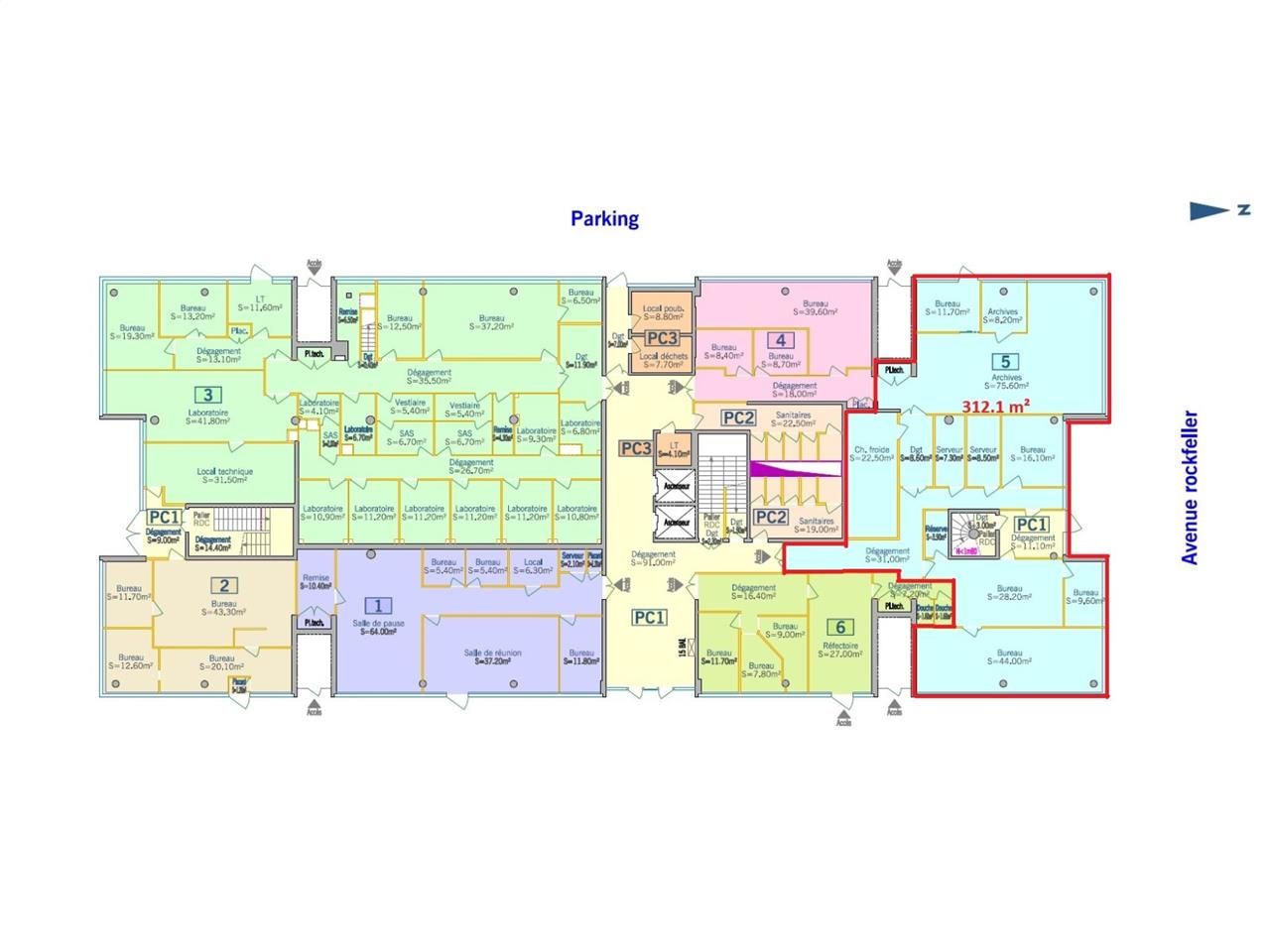 Location bureaux 1639 m² divisibles à partir de 226 m²