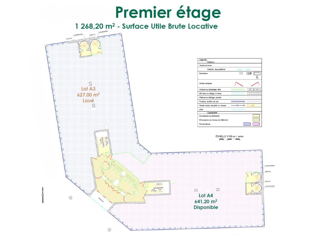 Location bureaux 3909 m² divisibles à partir de 259 m²