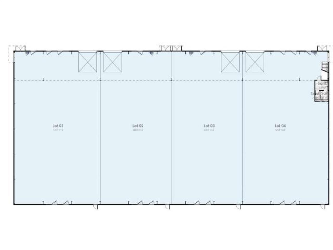 Location entrepots 2809 m² divisibles à partir de 565 m²