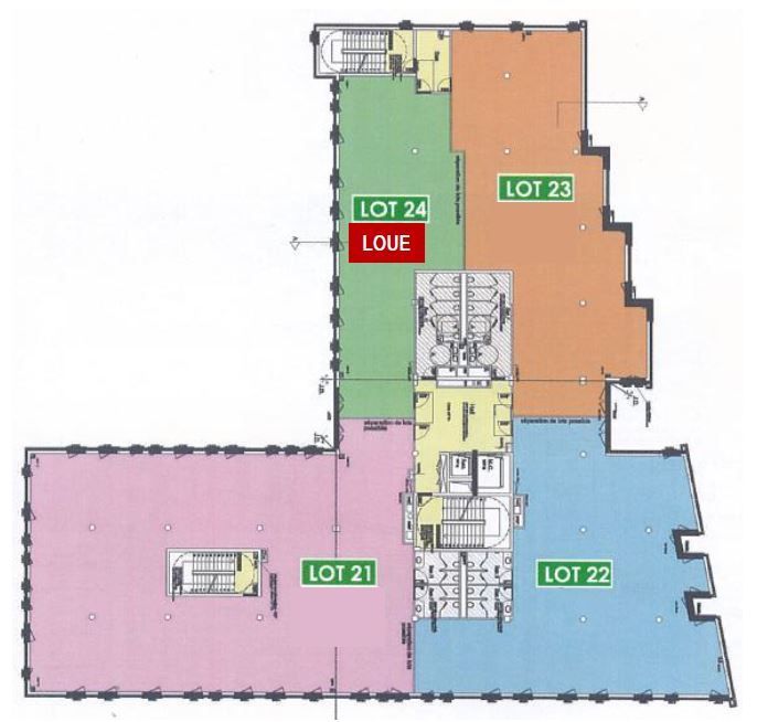Location bureaux 2503 m² divisibles à partir de 290 m²