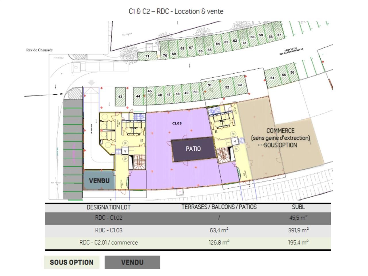 Vente bureaux 3280 m² divisibles à partir de 136 m²