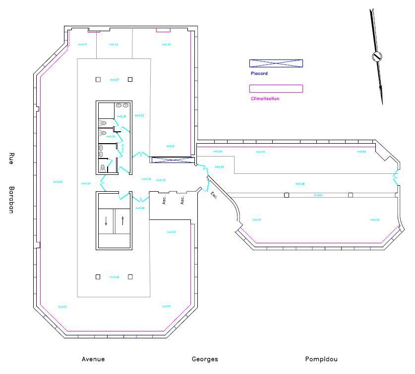 Location bureaux 1069 m² divisibles à partir de 51 m²