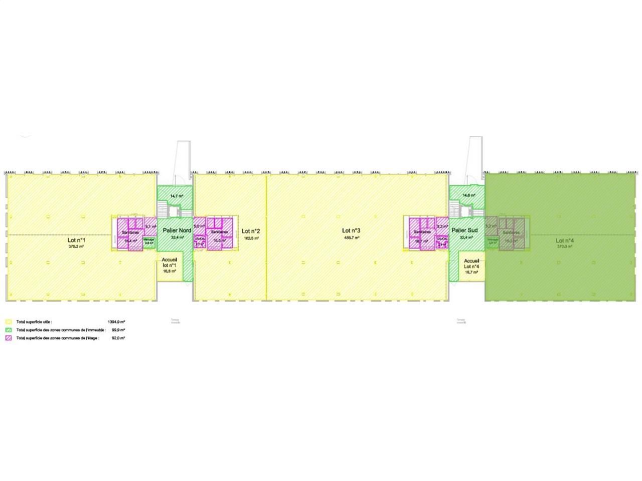 Location bureaux 1312 m² divisibles à partir de 431 m²
