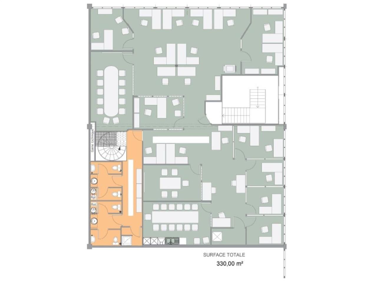 Location bureaux 470 m² divisibles à partir de 96 m²