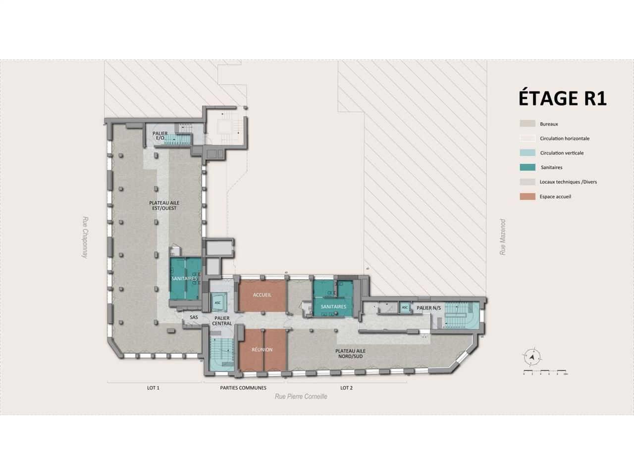 Location bureaux 283 m² non divisibles