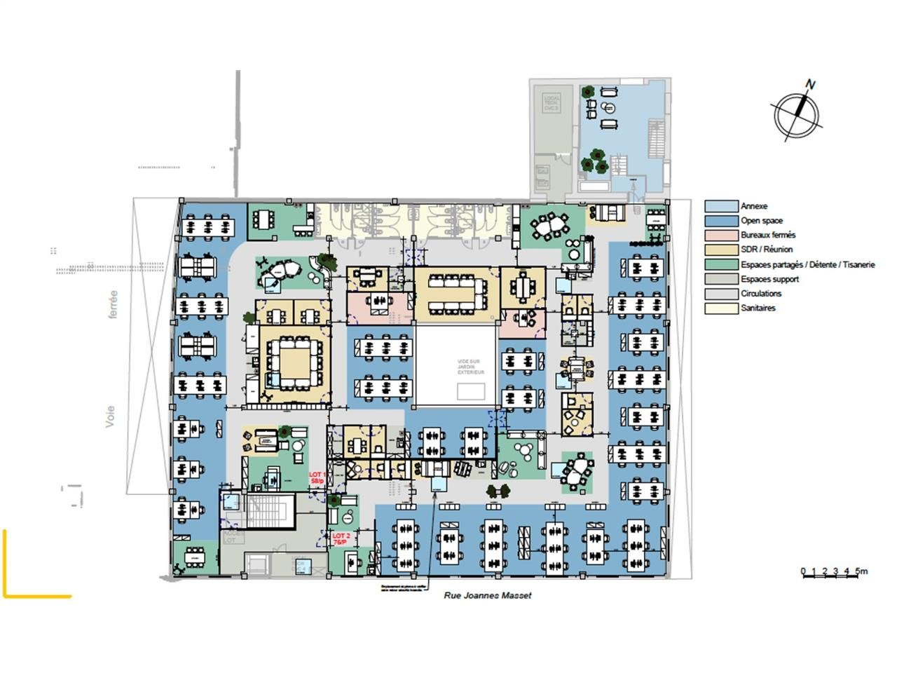 Location bureaux 1548 m² divisibles à partir de 640 m²