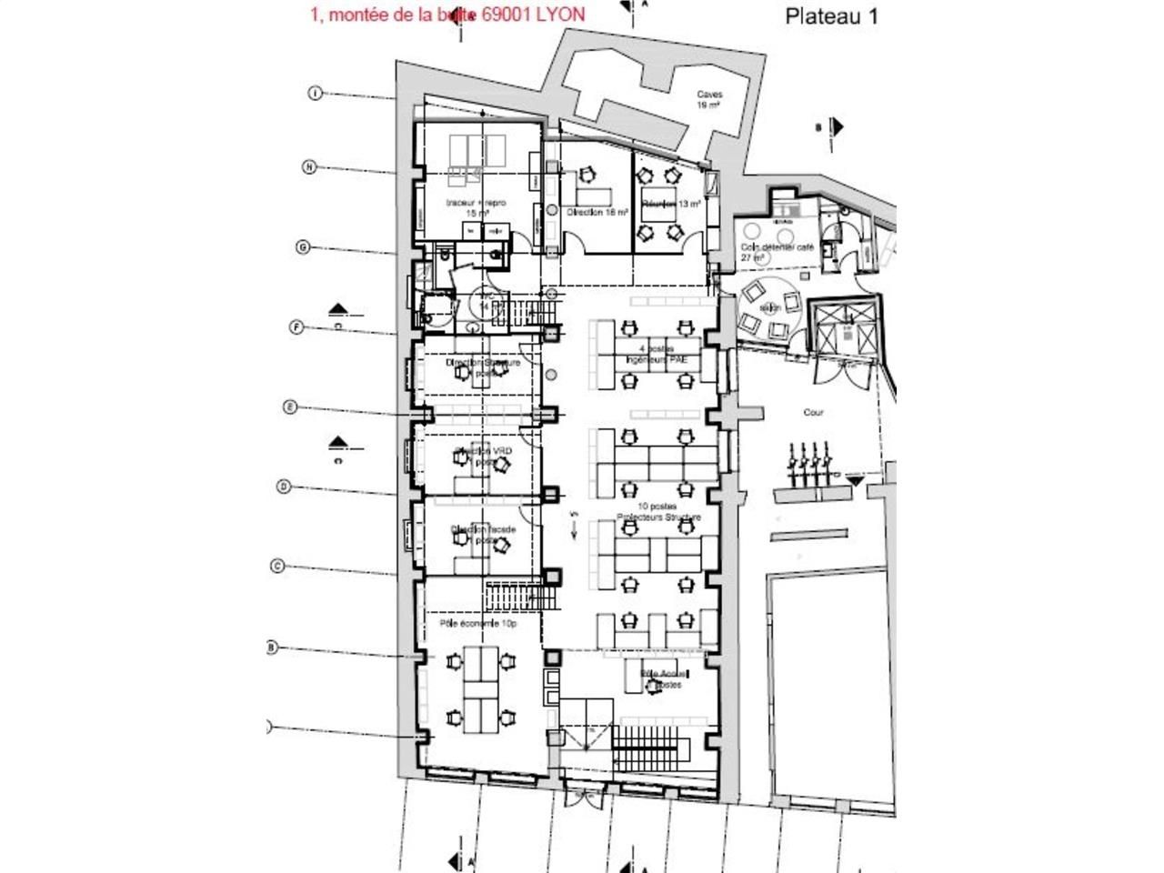 Location bureaux 635 m² non divisibles
