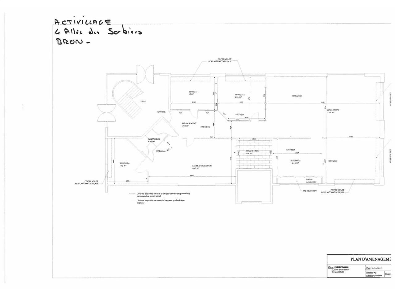 Vente bureaux 289 m² non divisibles