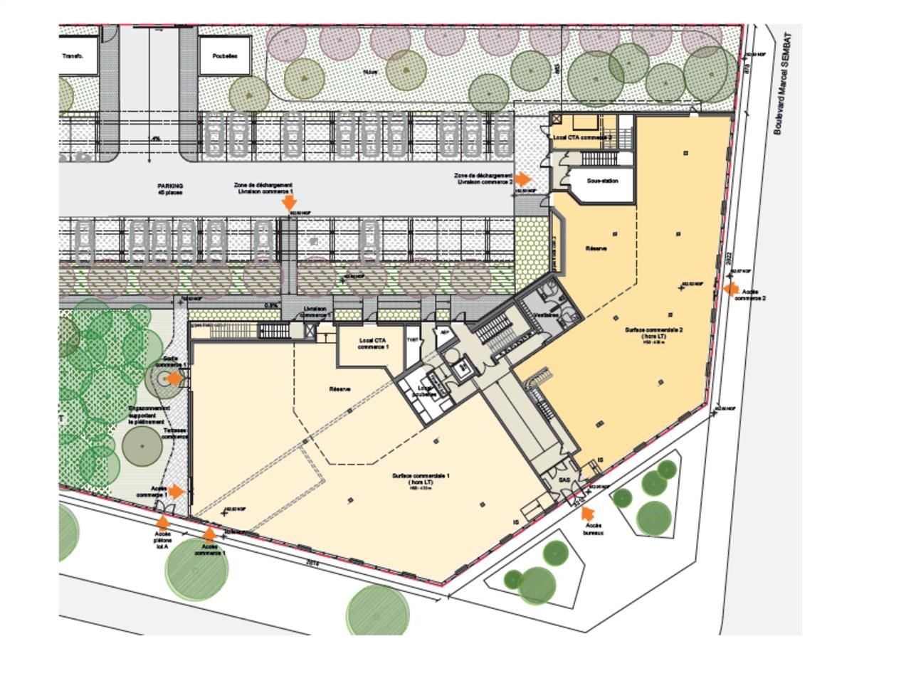 Location bureaux 9215 m² divisibles à partir de 385 m²