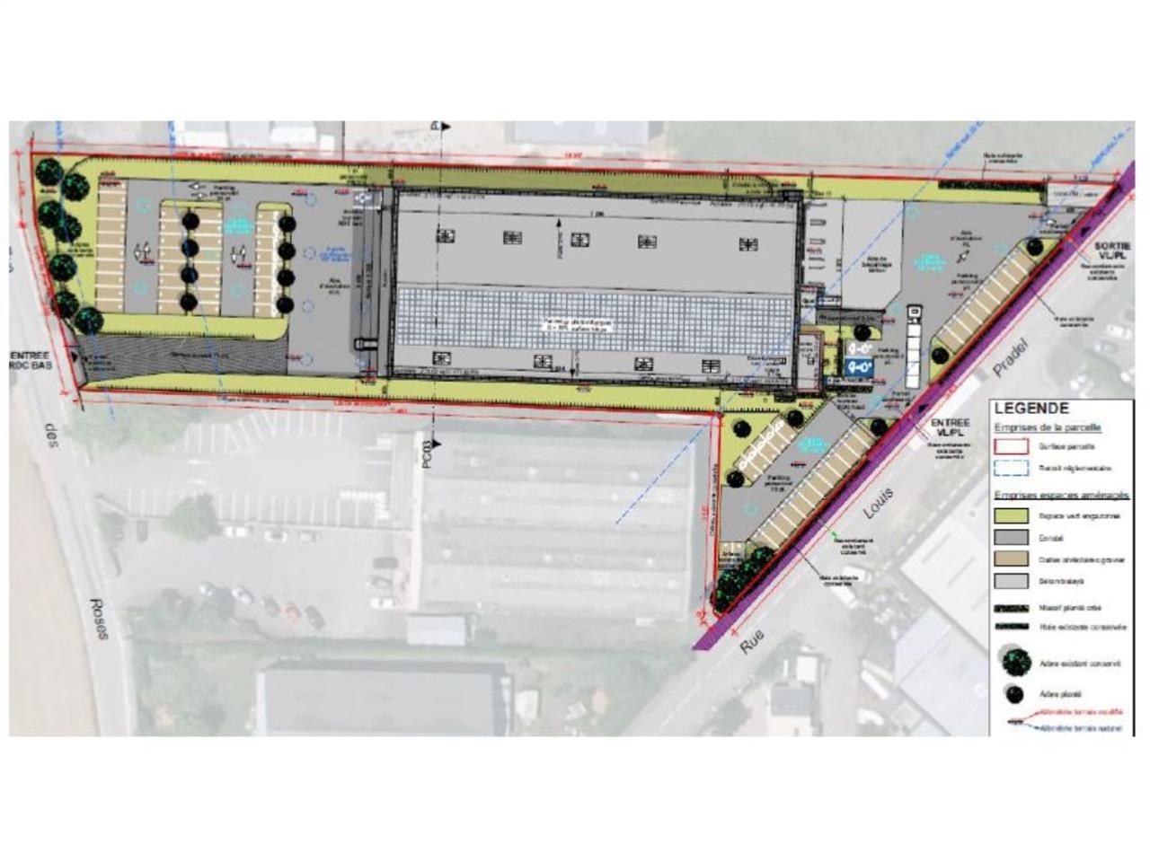 Vente entrepots 5240 m² divisibles à partir de 2620 m²