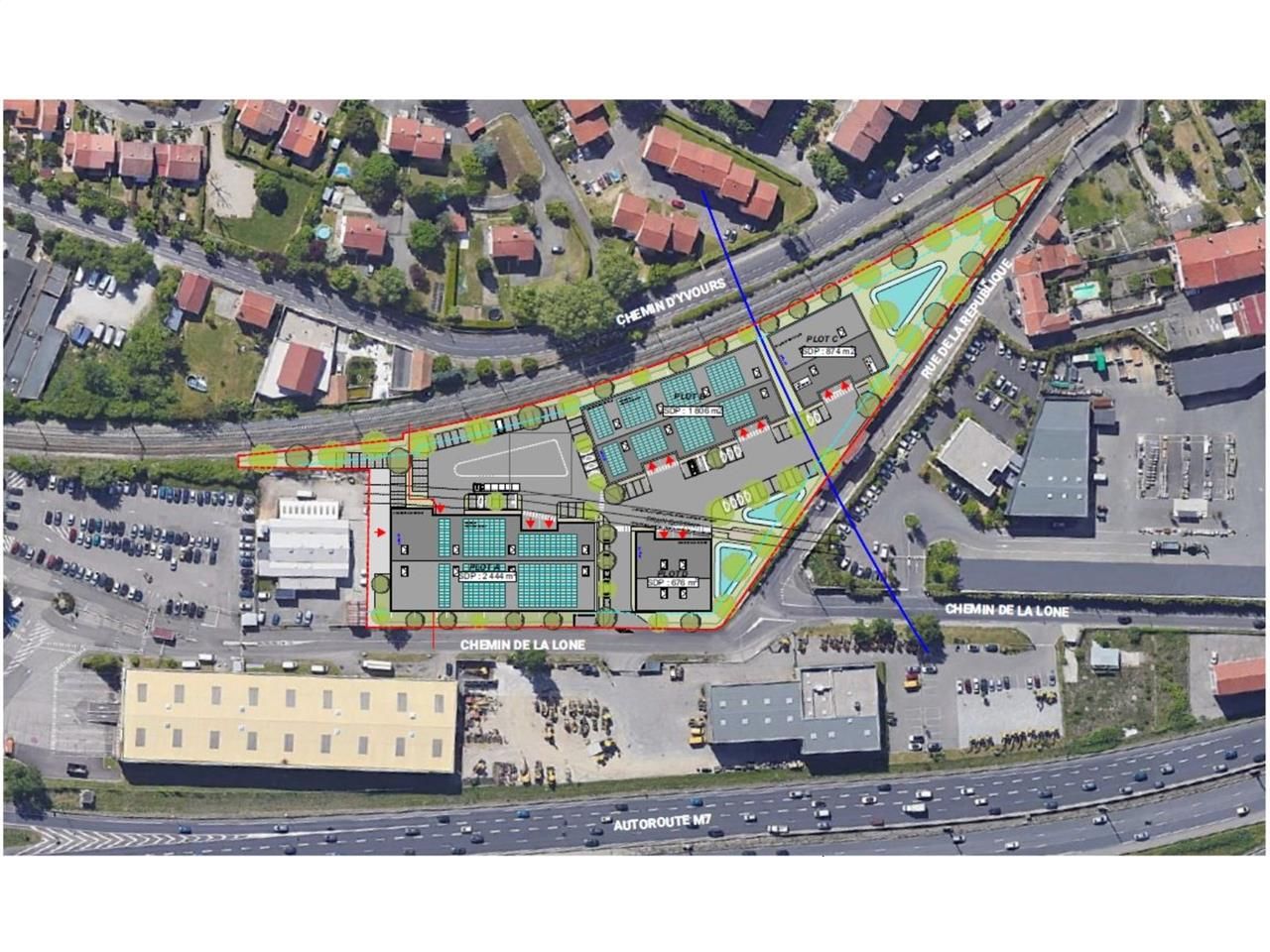 Location entrepots 3278 m² divisibles à partir de 343 m²