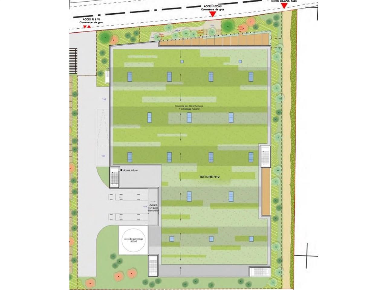 Location entrepots 10300 m² non divisibles