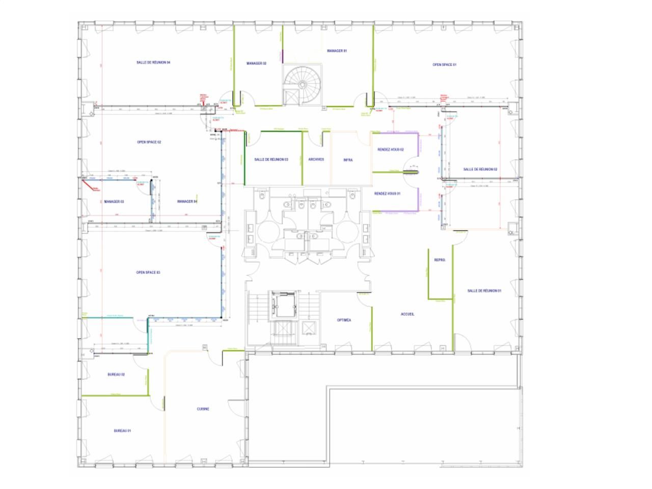 Location bureaux 996 m² divisibles à partir de 285 m²
