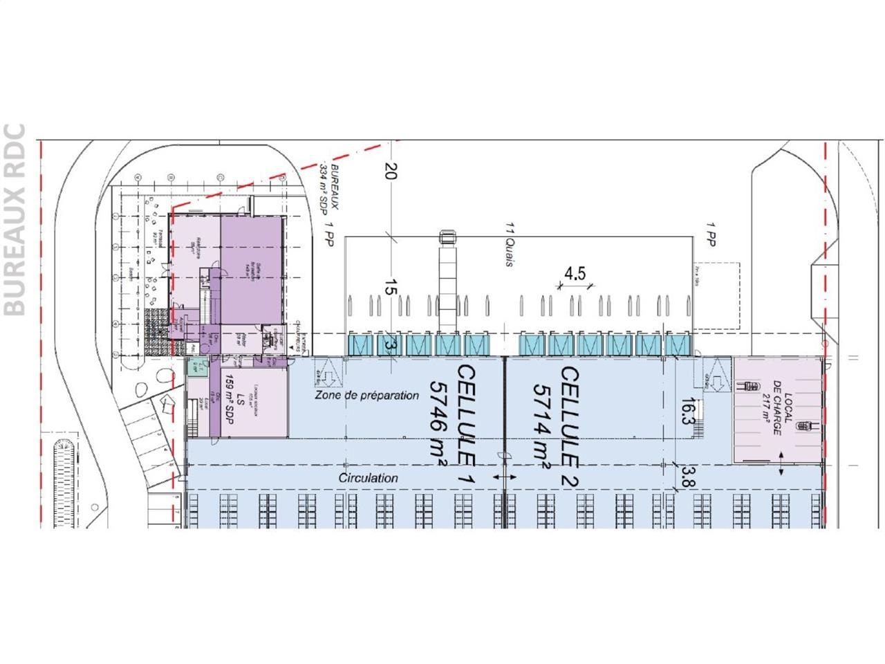 Location entrepots 12238 m² non divisibles