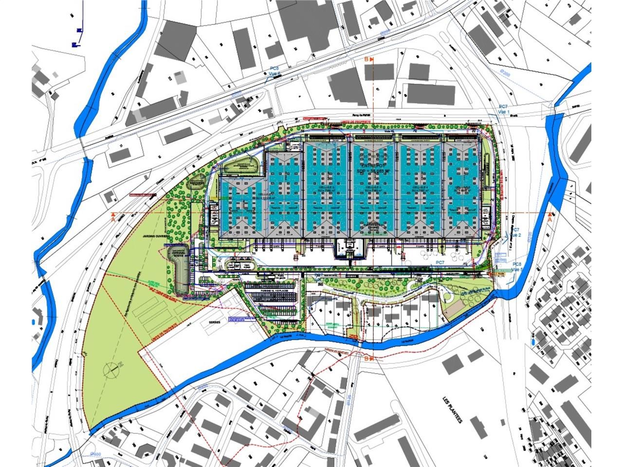 Location entrepots 39899 m² divisibles à partir de 18500 m²