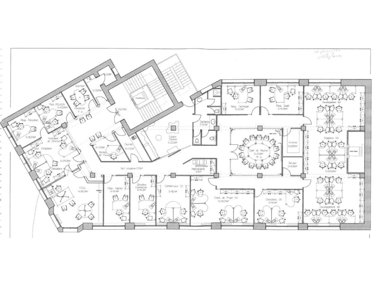 Location bureaux 492 m² divisibles à partir de 200 m²
