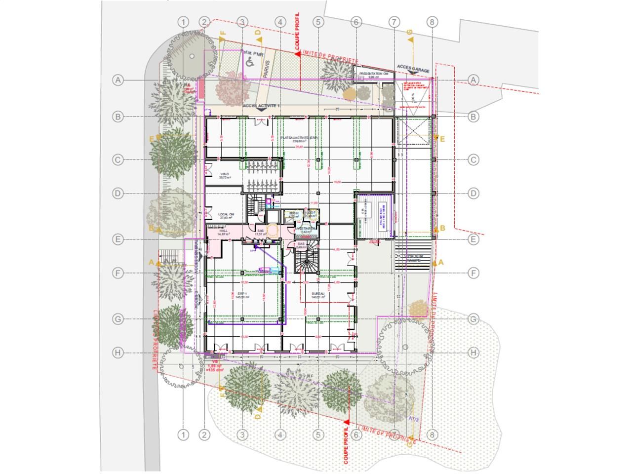 Location bureaux 2059 m² divisibles à partir de 151 m²