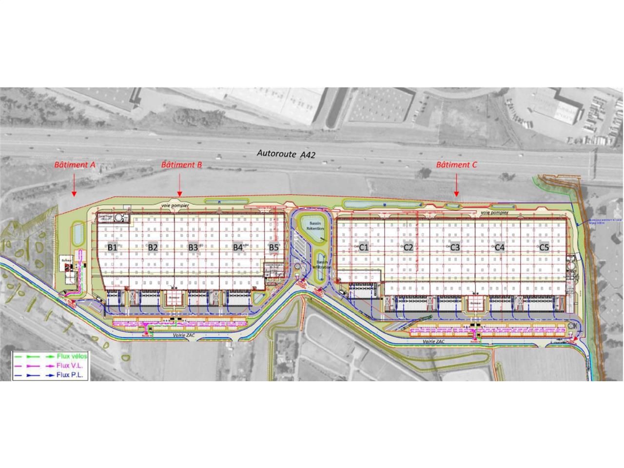 Location bureaux 1130 m² non divisibles