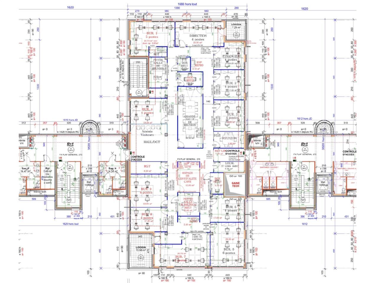 Location bureaux 3646 m² divisibles à partir de 585 m²