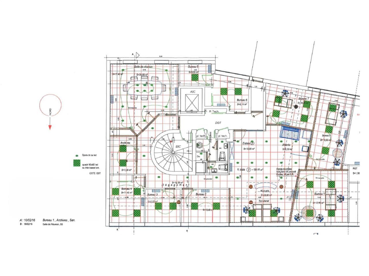 Vente bureaux 200 m² non divisibles