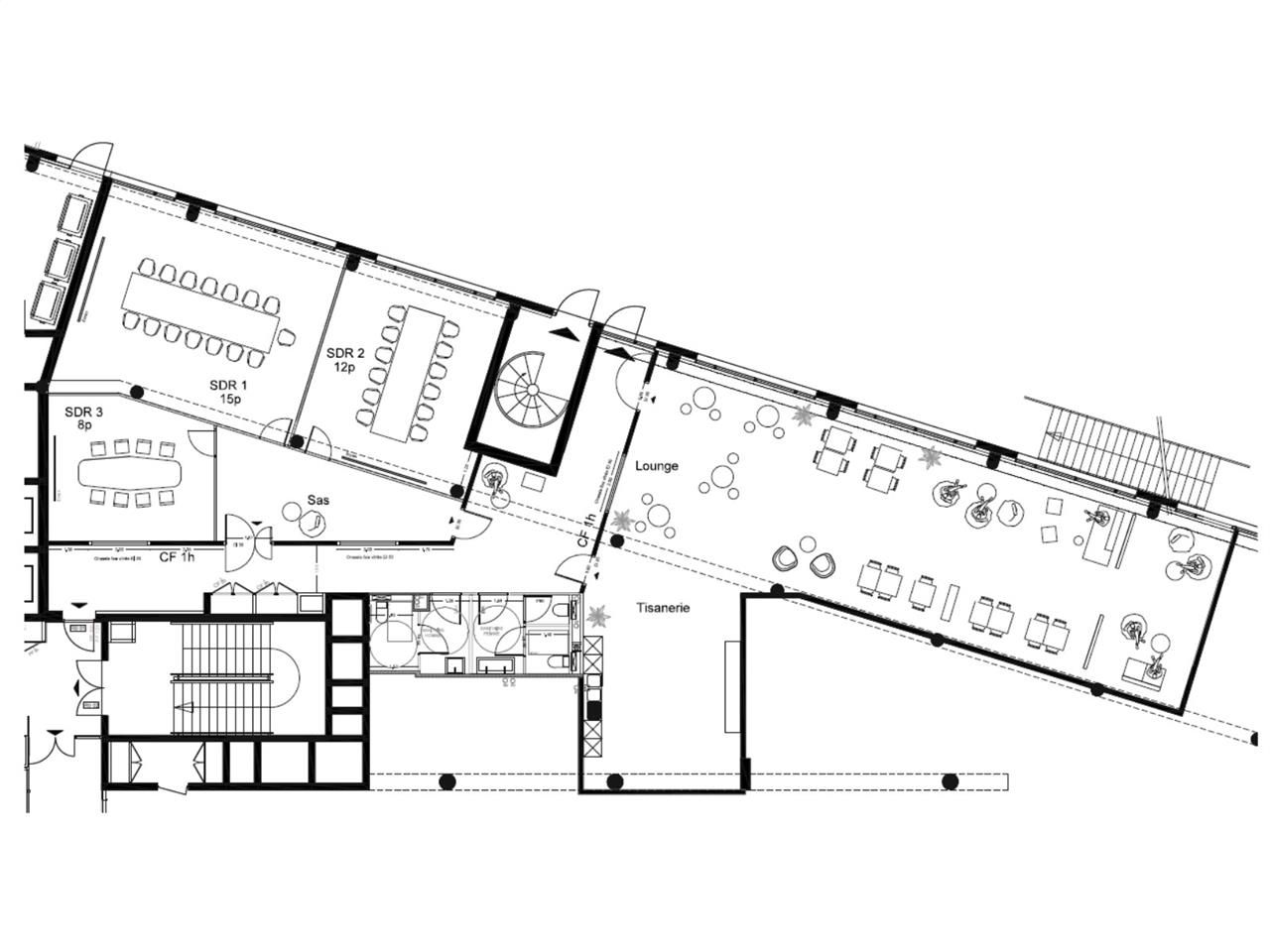 Location bureaux 4341 m² divisibles à partir de 504 m²