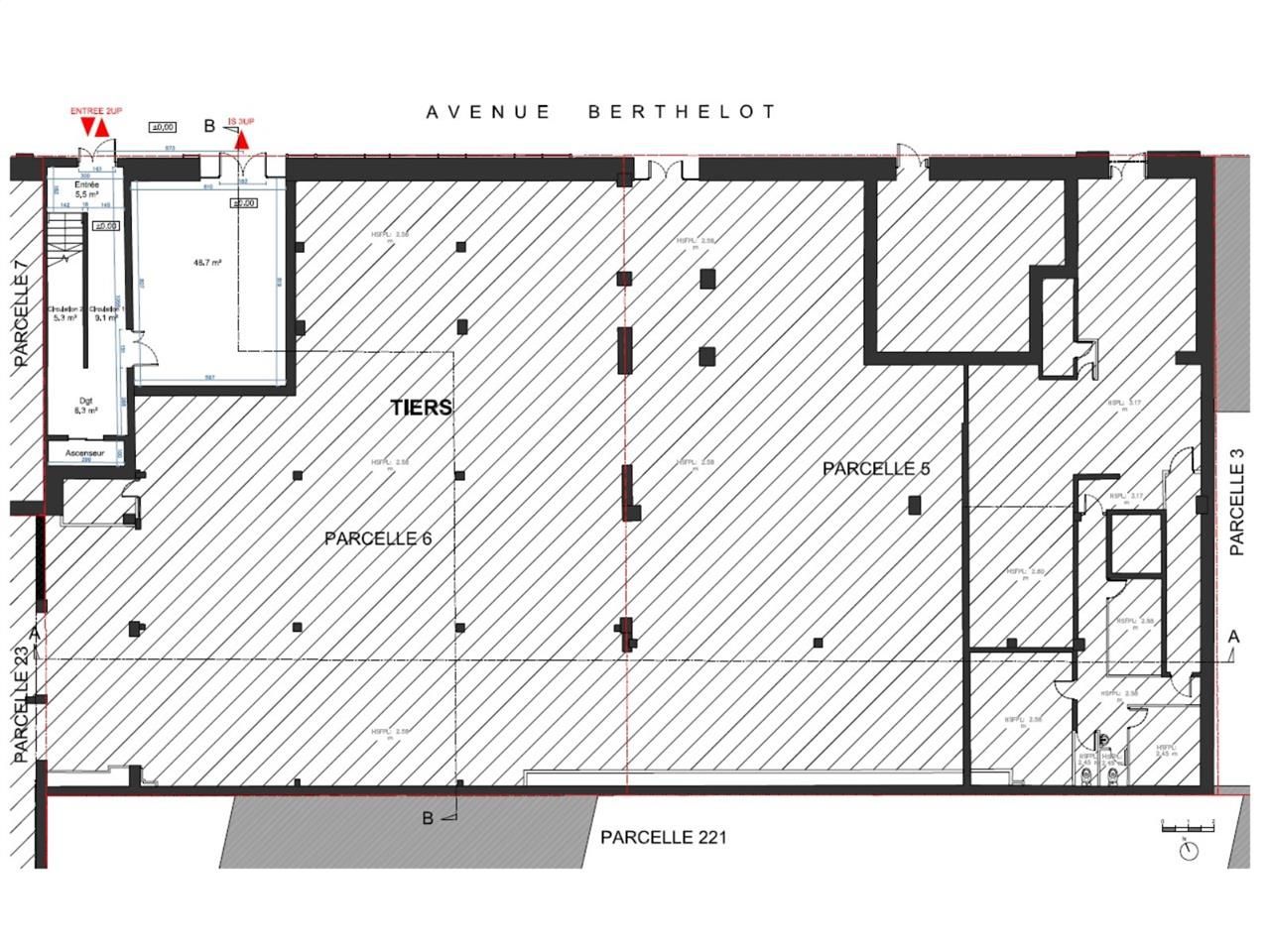 Vente bureaux 608 m² non divisibles