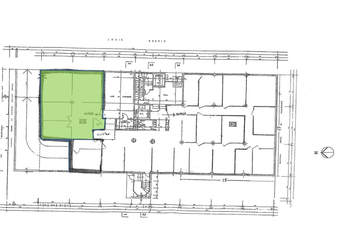 Location bureaux 115 m² non divisibles