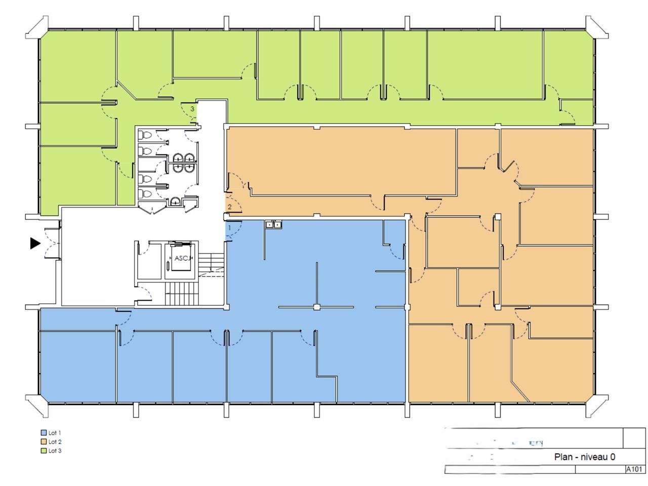 Location bureaux 183 m² non divisibles