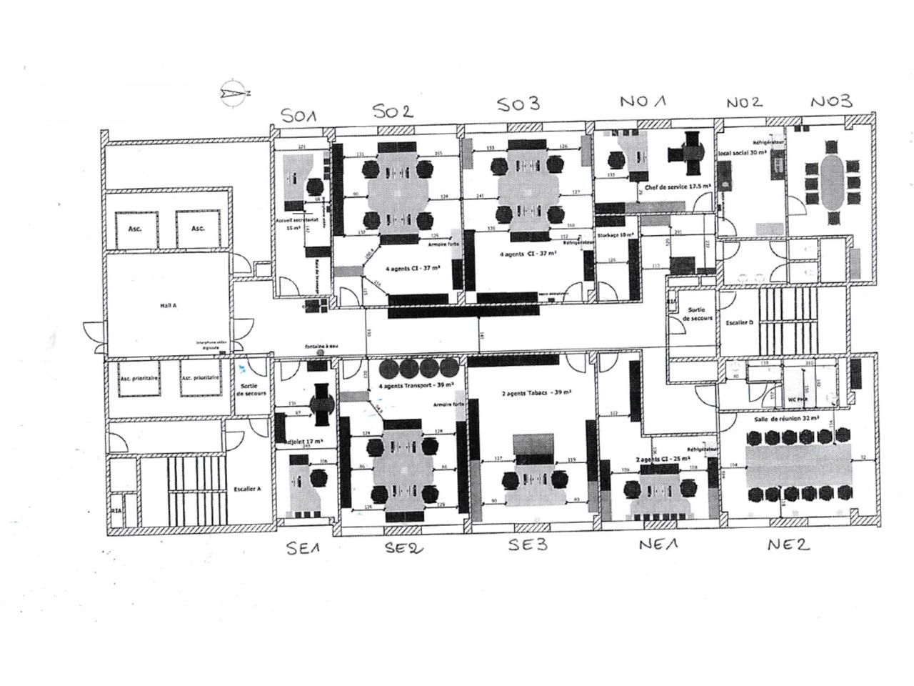Location bureaux 543 m² divisibles à partir de 62 m²