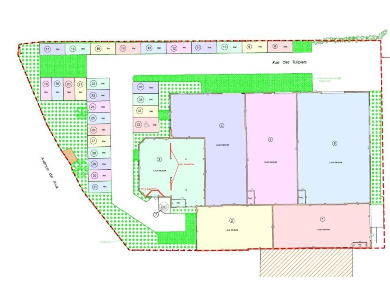 Vente entrepots 349 m² divisibles à partir de 153 m²