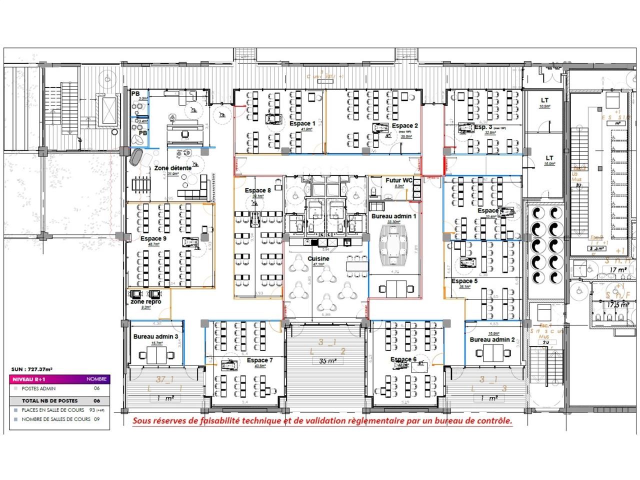 Location bureaux 932 m² non divisibles