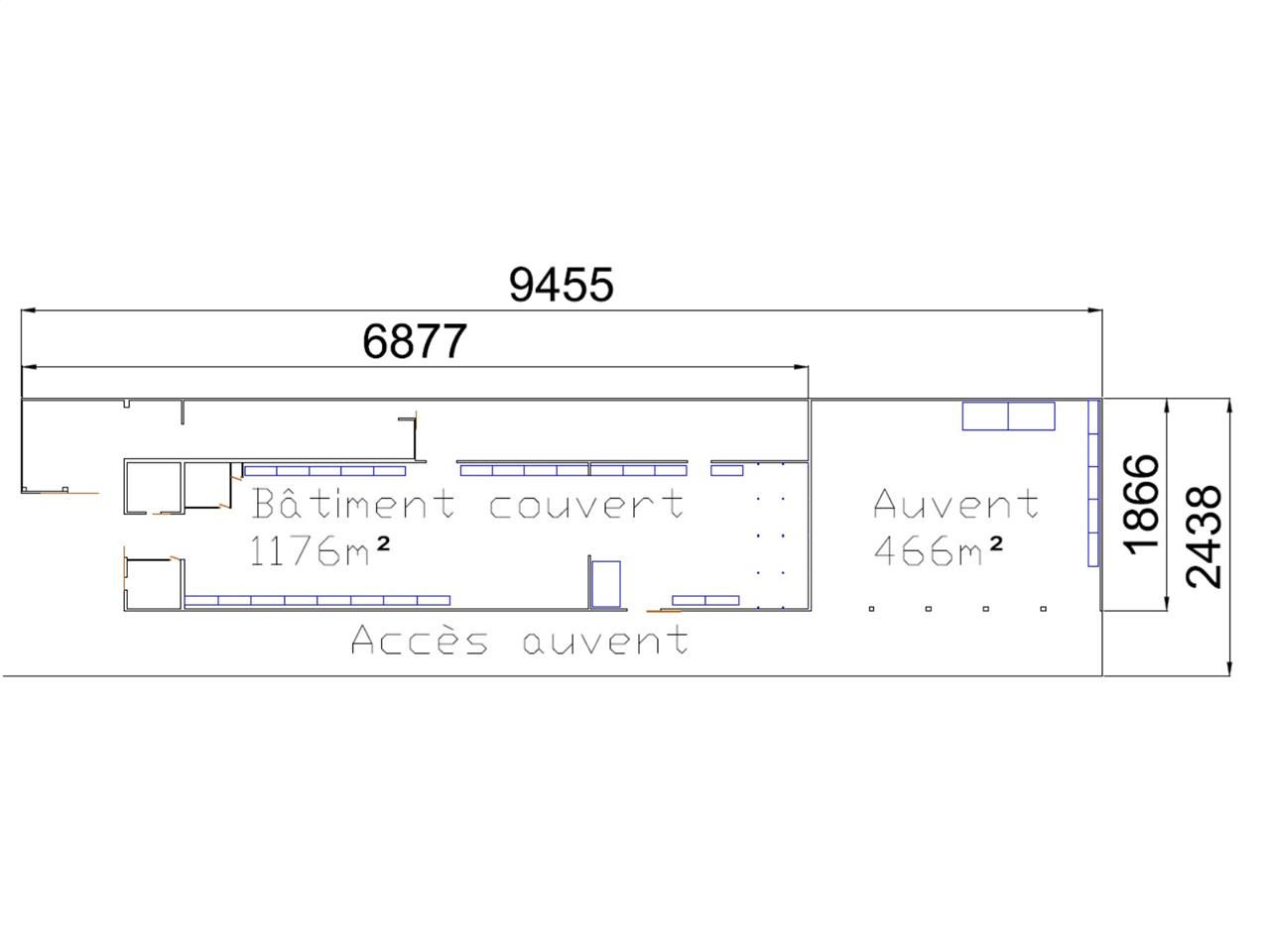 Vente entrepots 1642 m² non divisibles